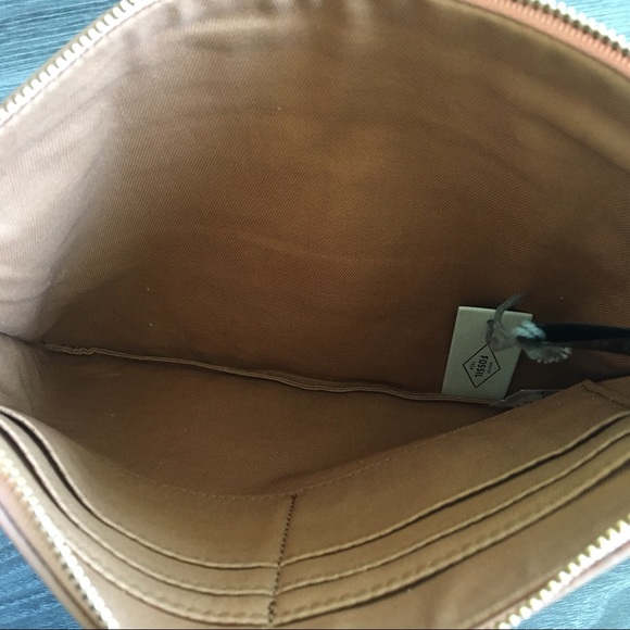 Fossil Pink Stripe Large Clutch - Picture 11 of 12